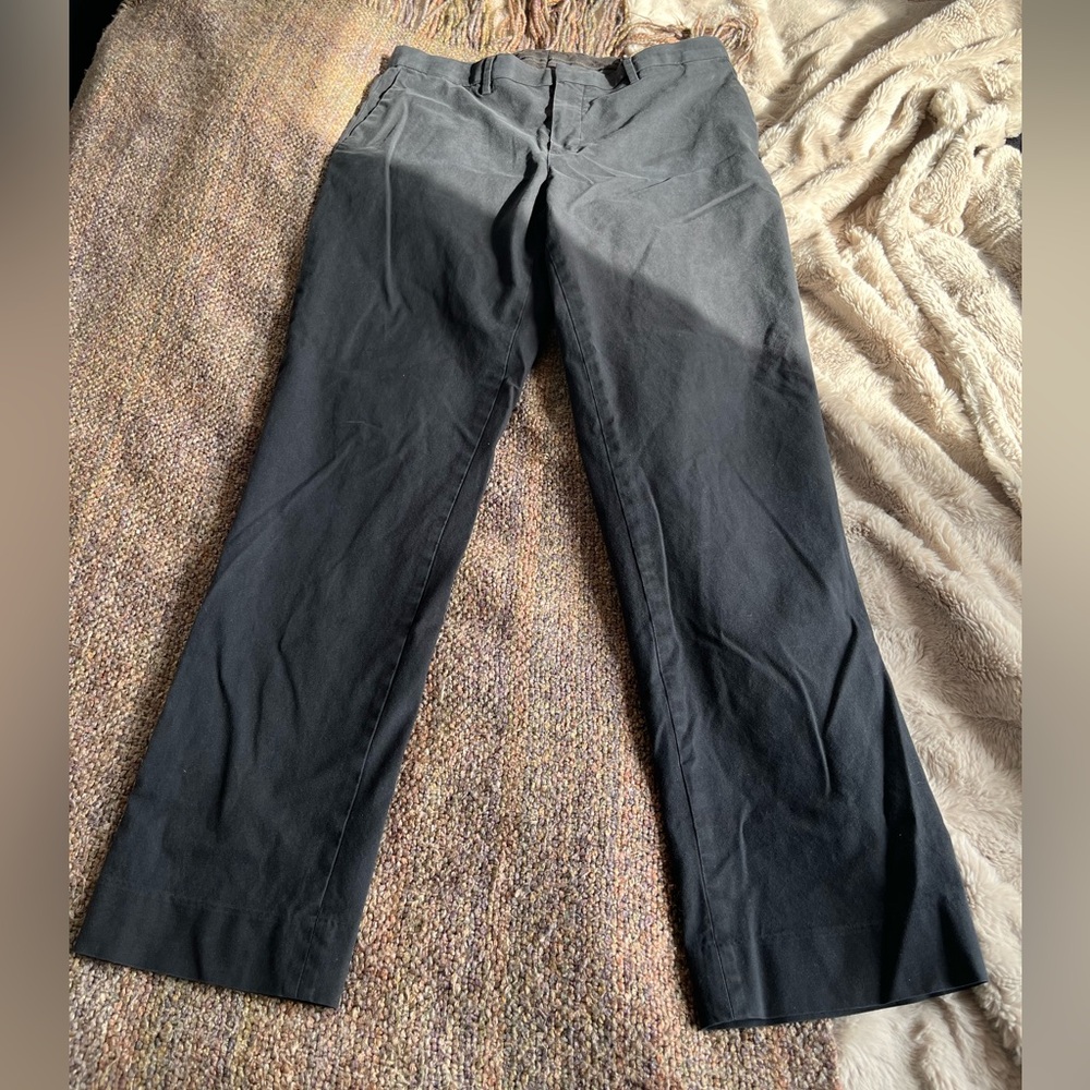 Banana Republic 35x34 Slim Fit Men's Cotton Charcoal Chinos